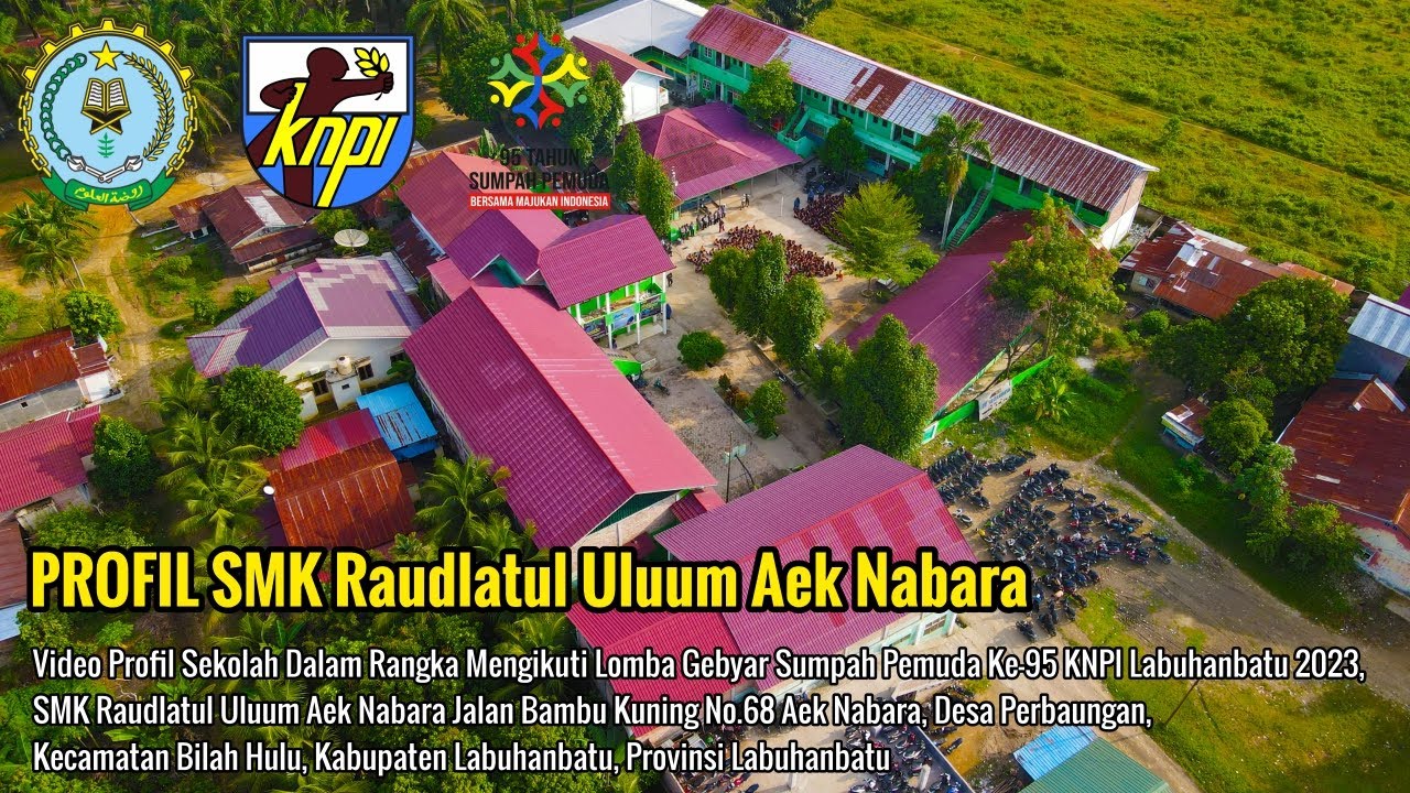 Tampak atas gedung SMK Raudlatul Uluum Aek Nabara